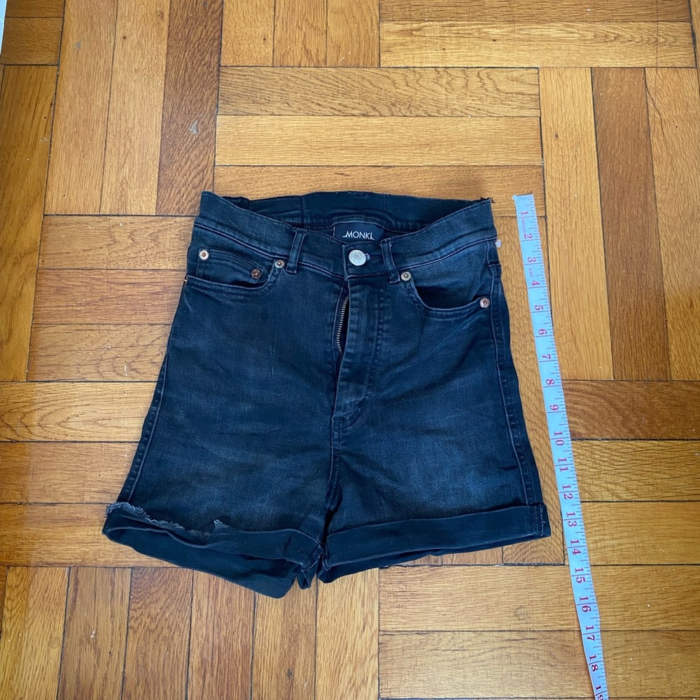 Monki Black Women's Denim Shorts - Size 26
